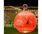 Jingle Jollys Christmas Inflatable Ball Led  60cm Decoration Giant Bauble Red