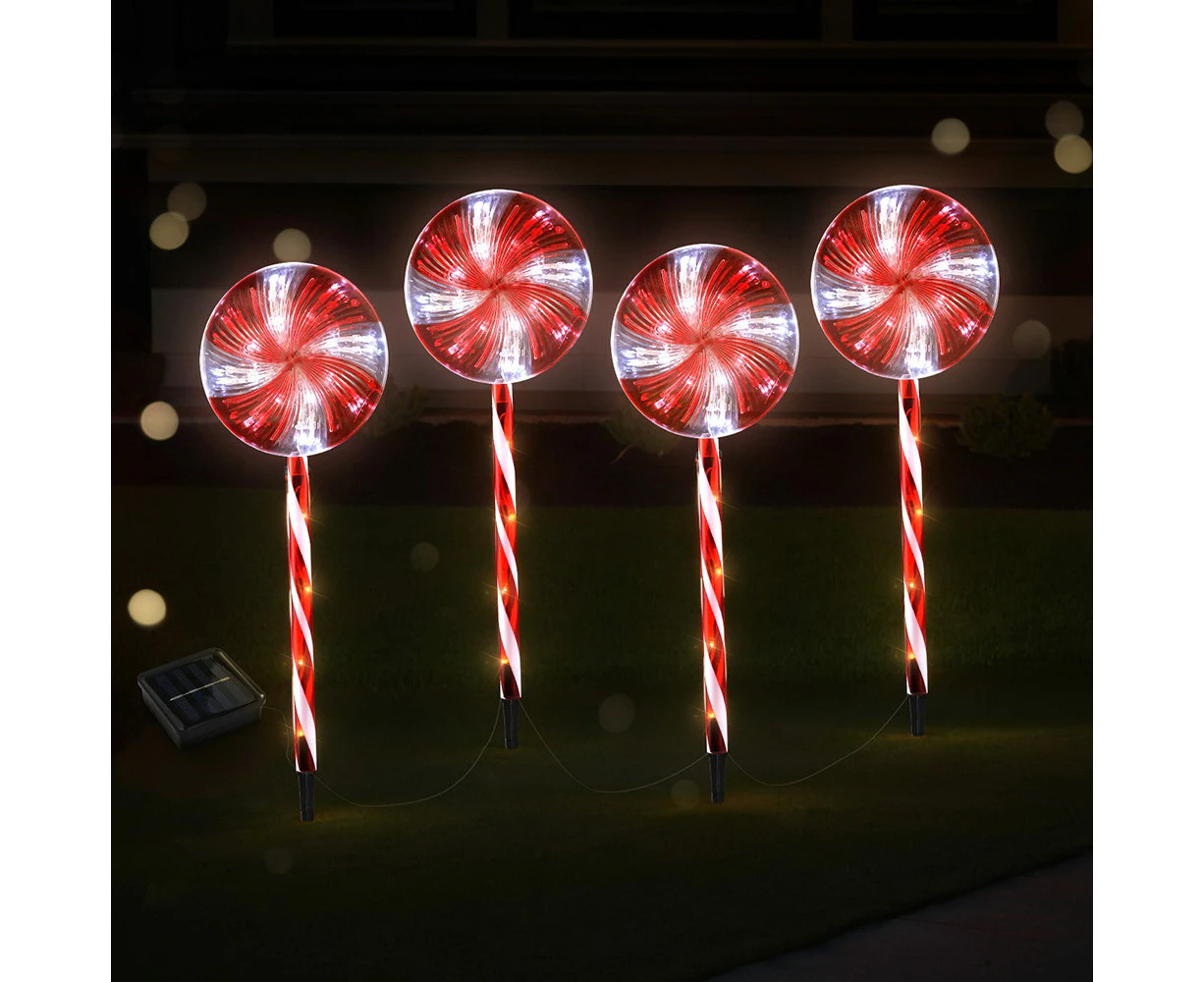 Jingle Jollys 4 PCS Christmas Lights Path Ground Light Garden Decoration 112 LED