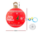 Jingle Jollys Christmas Inflatable Ball Led  60cm Decoration Giant Bauble Red