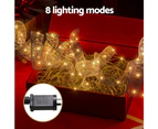 Jingle Jollys 20M Christmas Lights Fairy Ribbon Light 200 LED Xmas Decor Warm