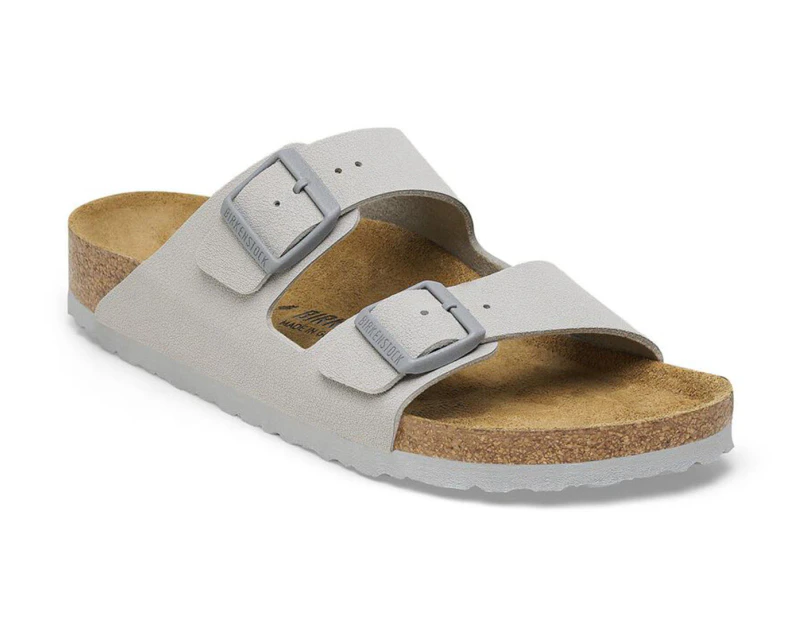 Birkenstock Unisex Arizona Birko-Flor Regular Fit Sandals - Stone Coin