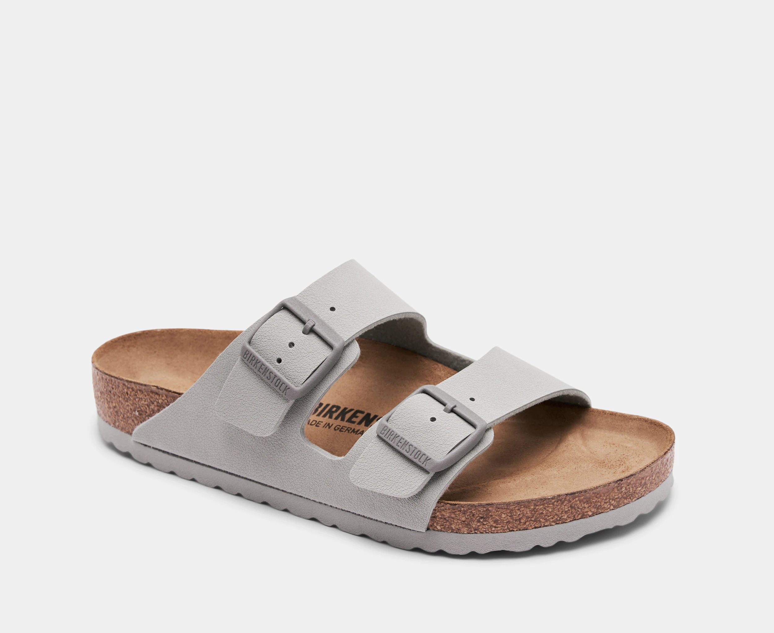 Birkenstock Unisex Arizona Birko-Flor Regular Fit Sandals - Stone Coin