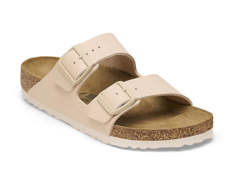 Birkenstock Unisex Arizona Birko-Flor Narrow Fit Sandals - New Beige