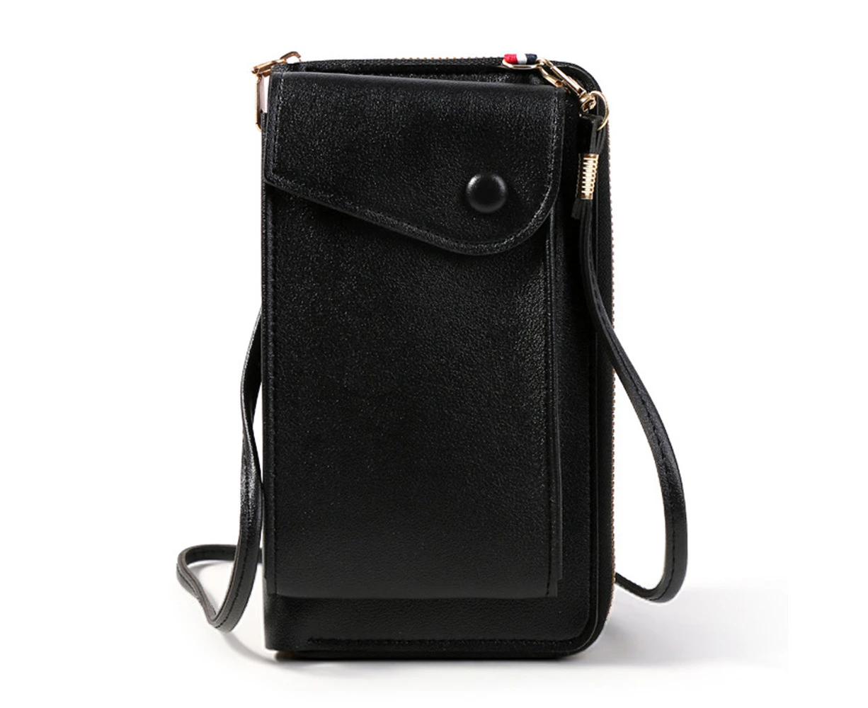 Small Black Shoulder Bag - Crossbody Cell Phone Wallet Purse, Lightweight Handbag for Women