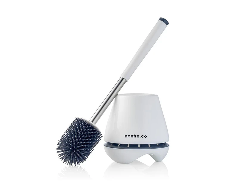 Nontre, Toilet Brush, Premium Non-Scratch TPR Brush Head, Ventilated Design