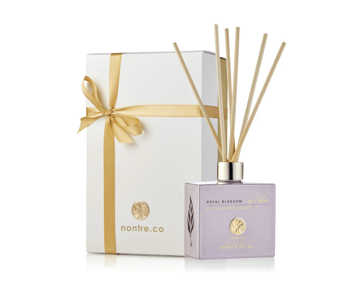 Nontre, Reed Diffuser, Royal Blossom, 6 Bamboo Reeds, 200mL