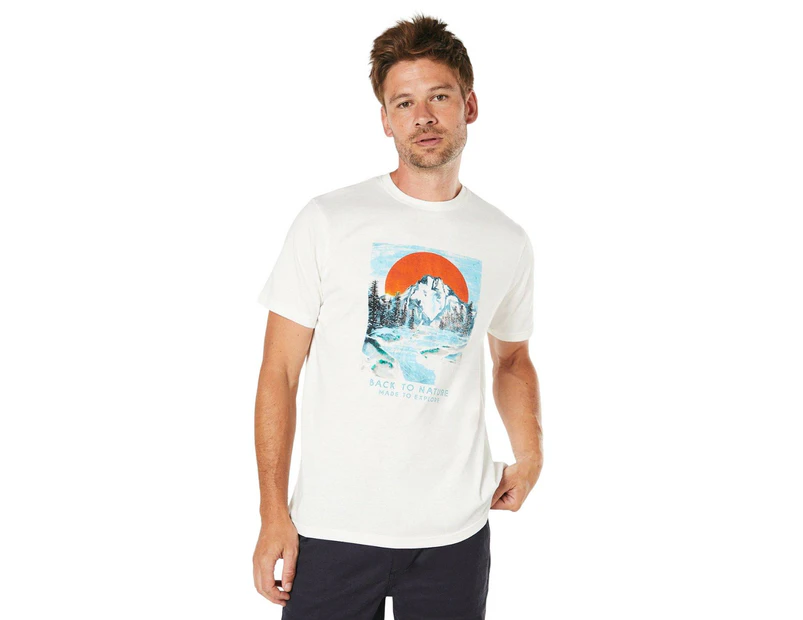 Maine Mens Back To Nature Printed T-Shirt (White) - DH7496