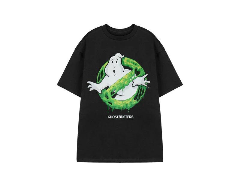 Ghostbusters Unisex Adult Slime Logo Short-Sleeved T-Shirt (Black) - NS8488