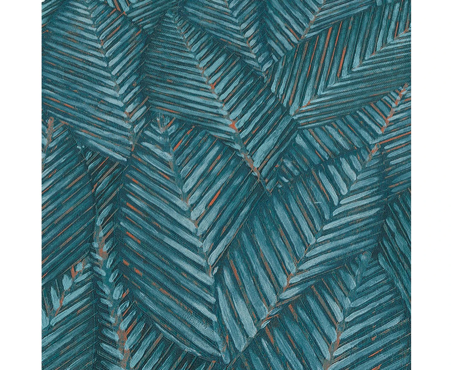 Erismann Martinique Leaf Textured Vinyl Wallpaper (Blue) - AG3540