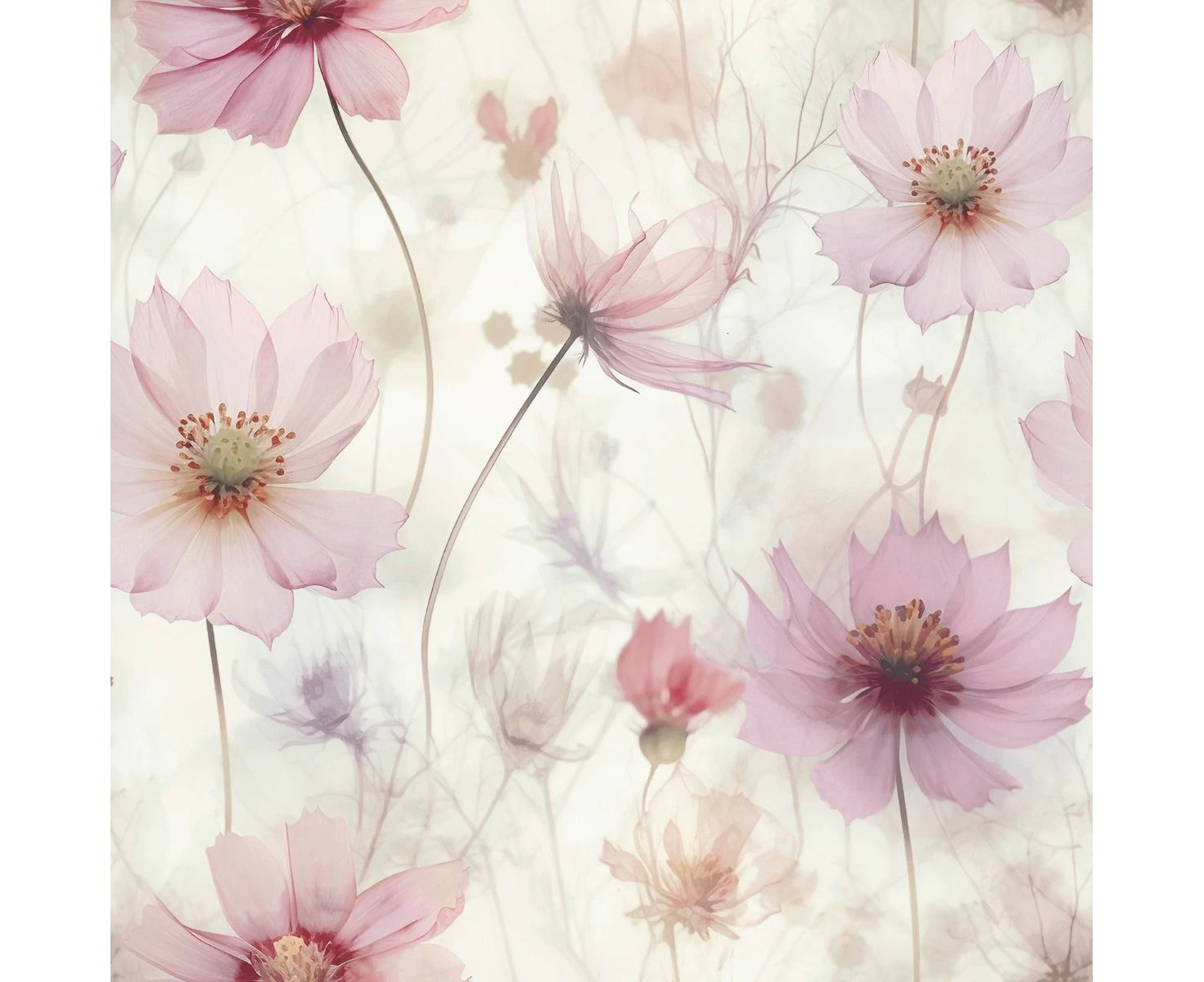 Muriva Lissa Flowers Wallpaper (Pink) - AG3533