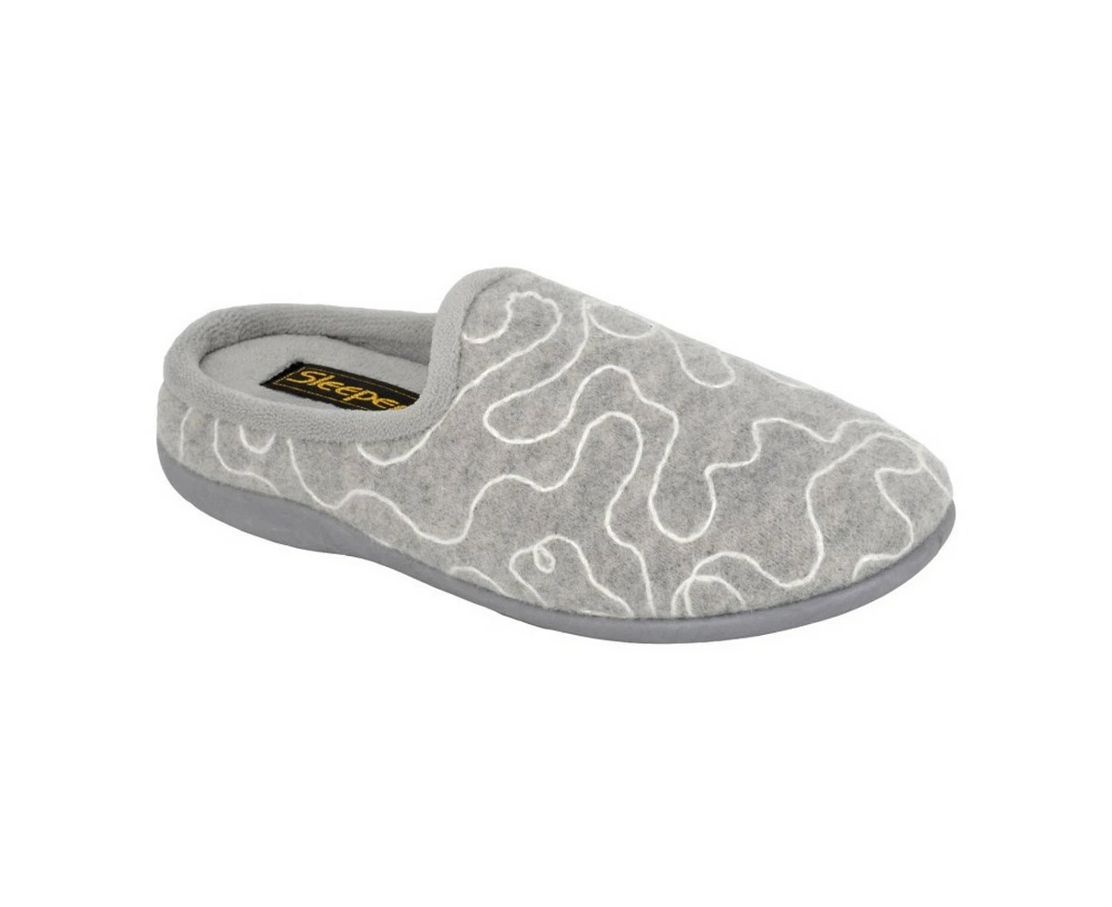 Sleepers Womens Tammy Mule Slippers (Grey) - DF2457