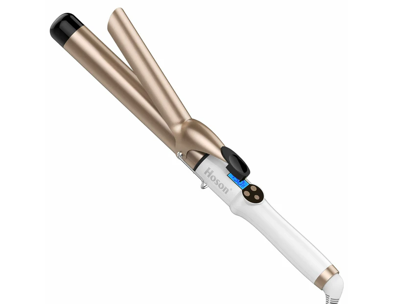 1/4 Inch Ceramic Tourmaline Curling Iron with 9 Heat Settings (225°F to 450°F)