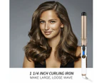 1/4 Inch Ceramic Tourmaline Curling Iron with 9 Heat Settings (225°F to 450°F)