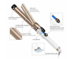 1/4 Inch Ceramic Tourmaline Curling Iron with 9 Heat Settings (225°F to 450°F)