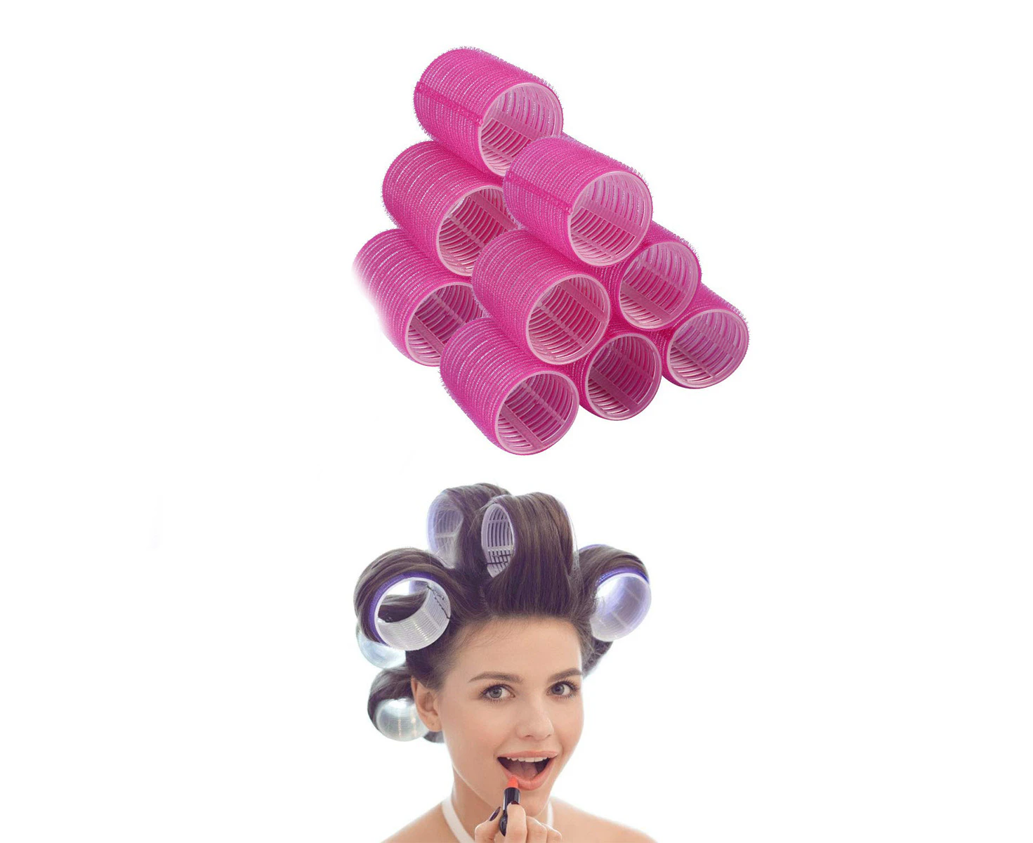 Jumbo Size Self-Grip Hair Roller Set – Salon Hair Curlers