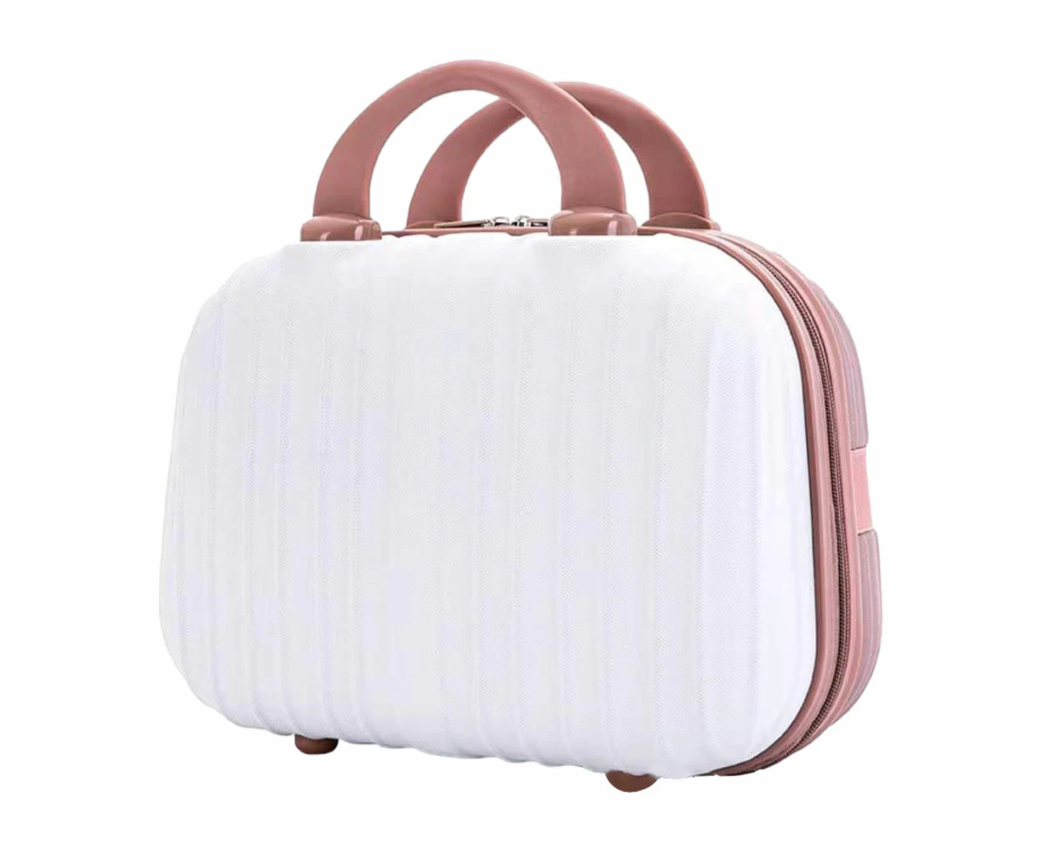 Makeup Travel Case Hard Shell Cosmetic Organizer Small Portable Makeup Train Hand Luggage with Elastic Strap ABS Mini Suitcase