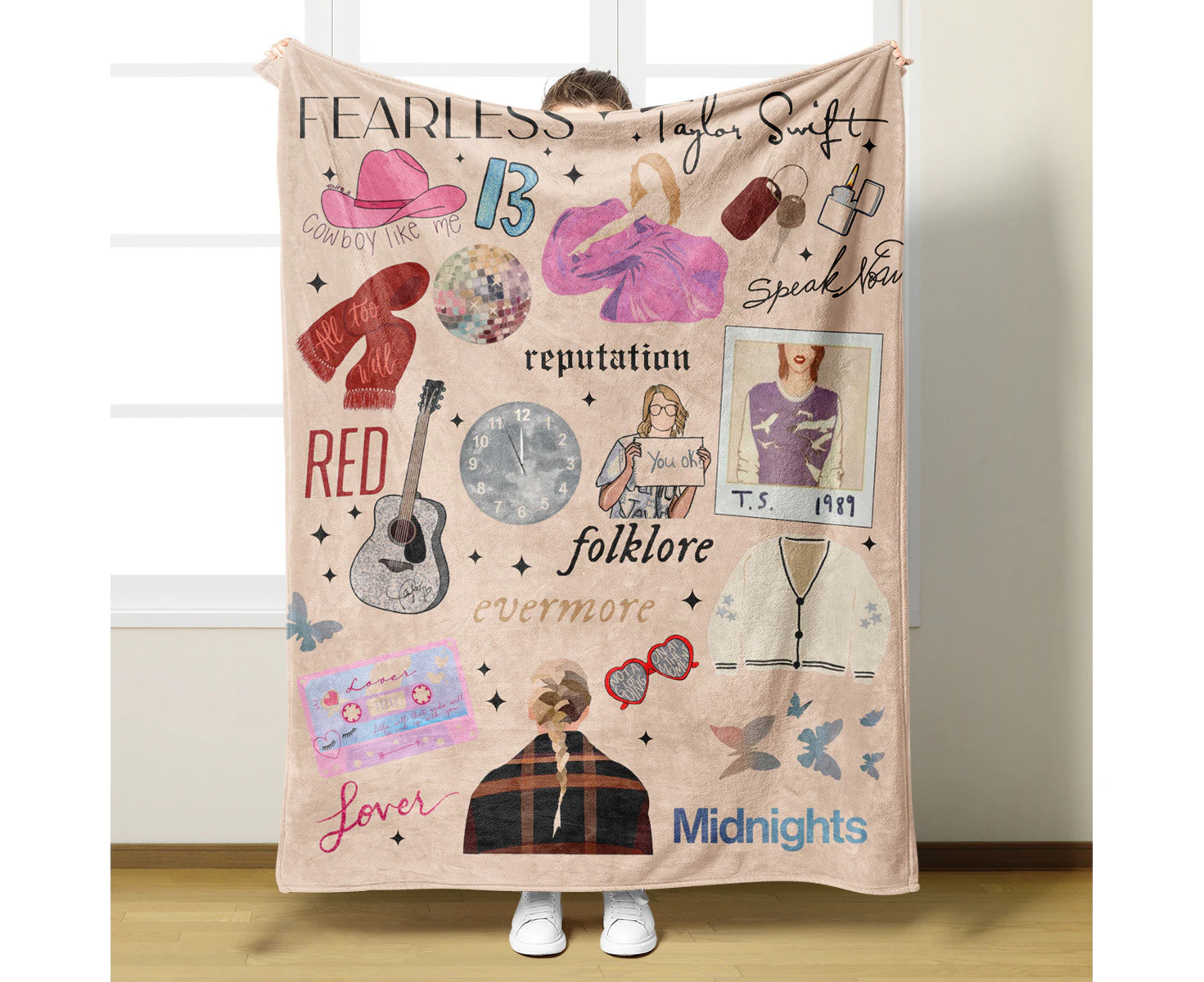 Taylor Swift Singer Flannel Blanket Taylor Swift Print Cover Blanket