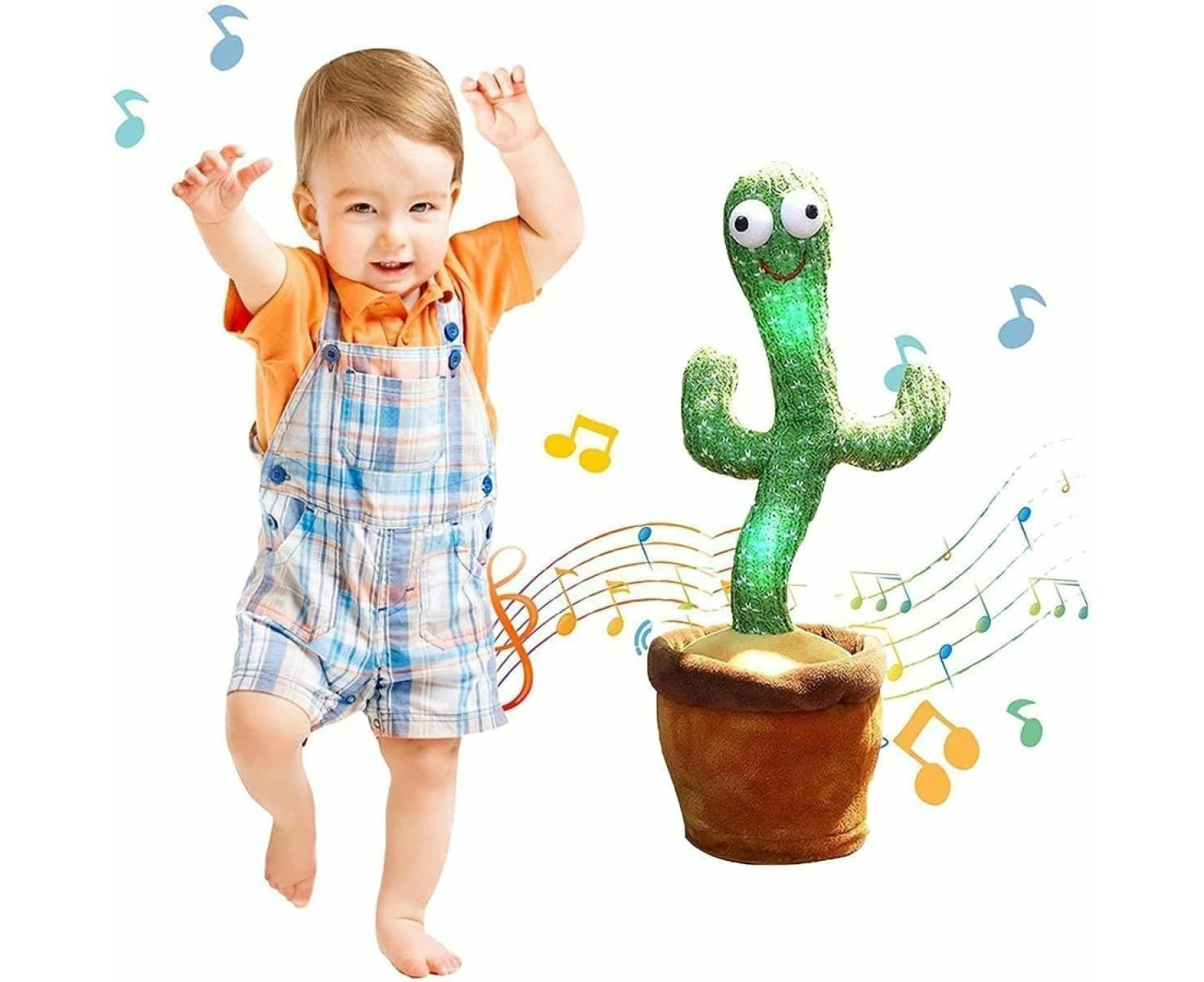 Kidst Dancing Cactus Repeat Talking, Dancing & Singing Plush Cactus - Dancing Cactus - Battery Version