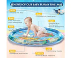 Toddly SplashJourney XL Inflatable Tummy Time Water Mat Sensory Mat for Baby