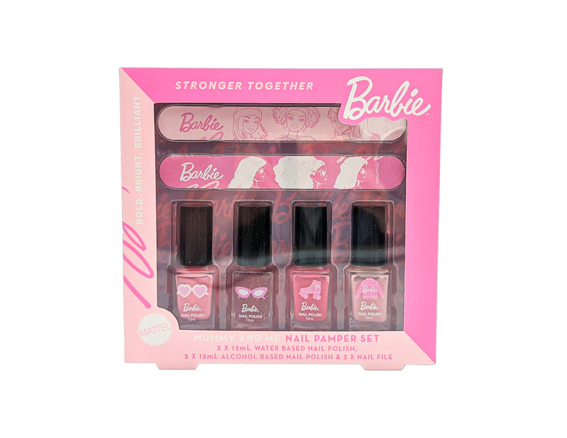 6pc Barbie Mummy & Me Range Kids/Children Nail Polish/File Pamper Care Set 6y+