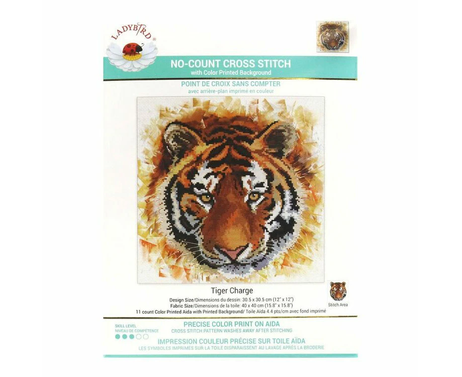 Ladybird No Count X Cross Stitch Tiger Charge Kit