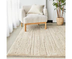 Newton Minimalism Stripes Beige Contemporary Rug - 4 Sizes