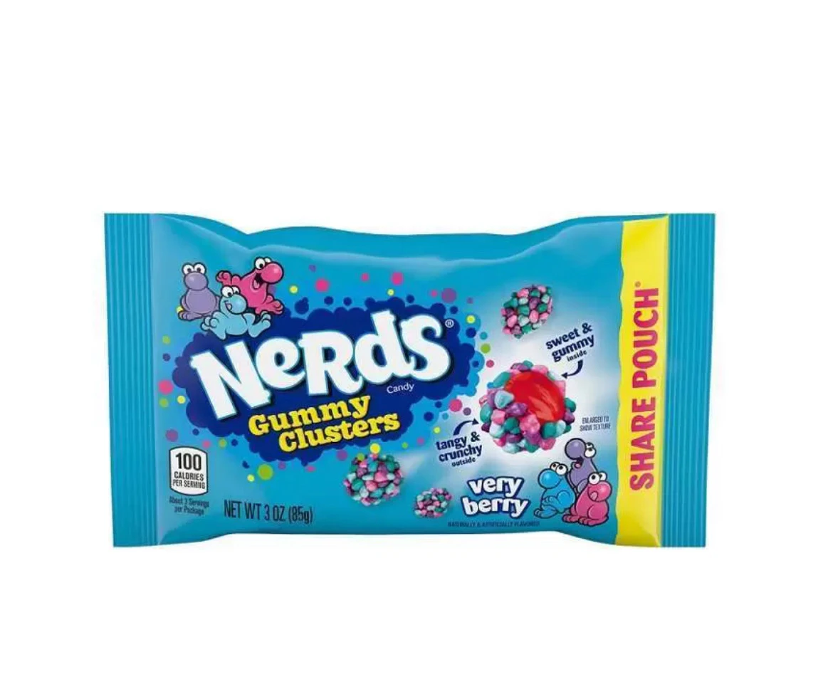 NERDS CLUSTER VERY BERRY BAG 85G