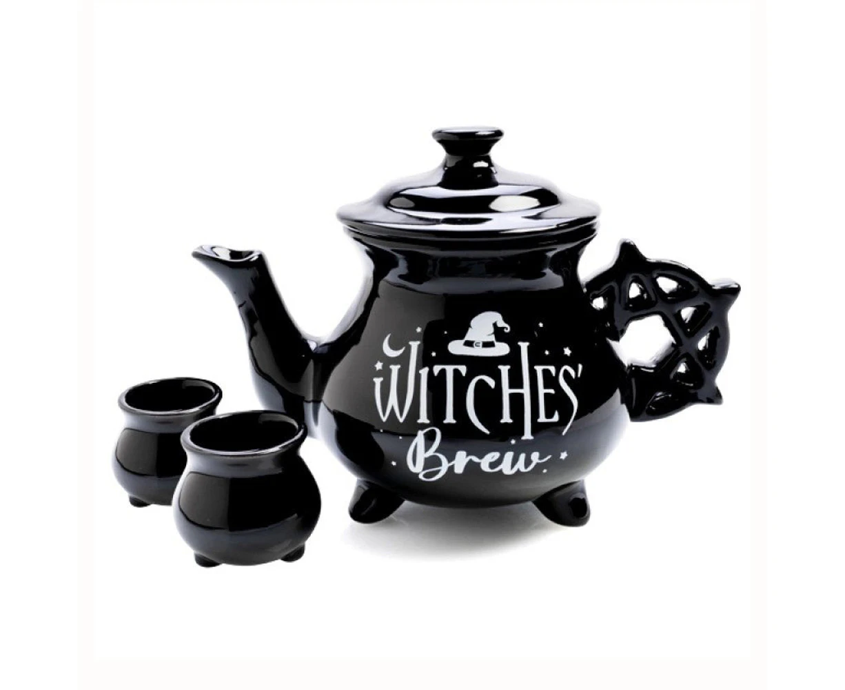 Witches Brew Cauldron Tea Set