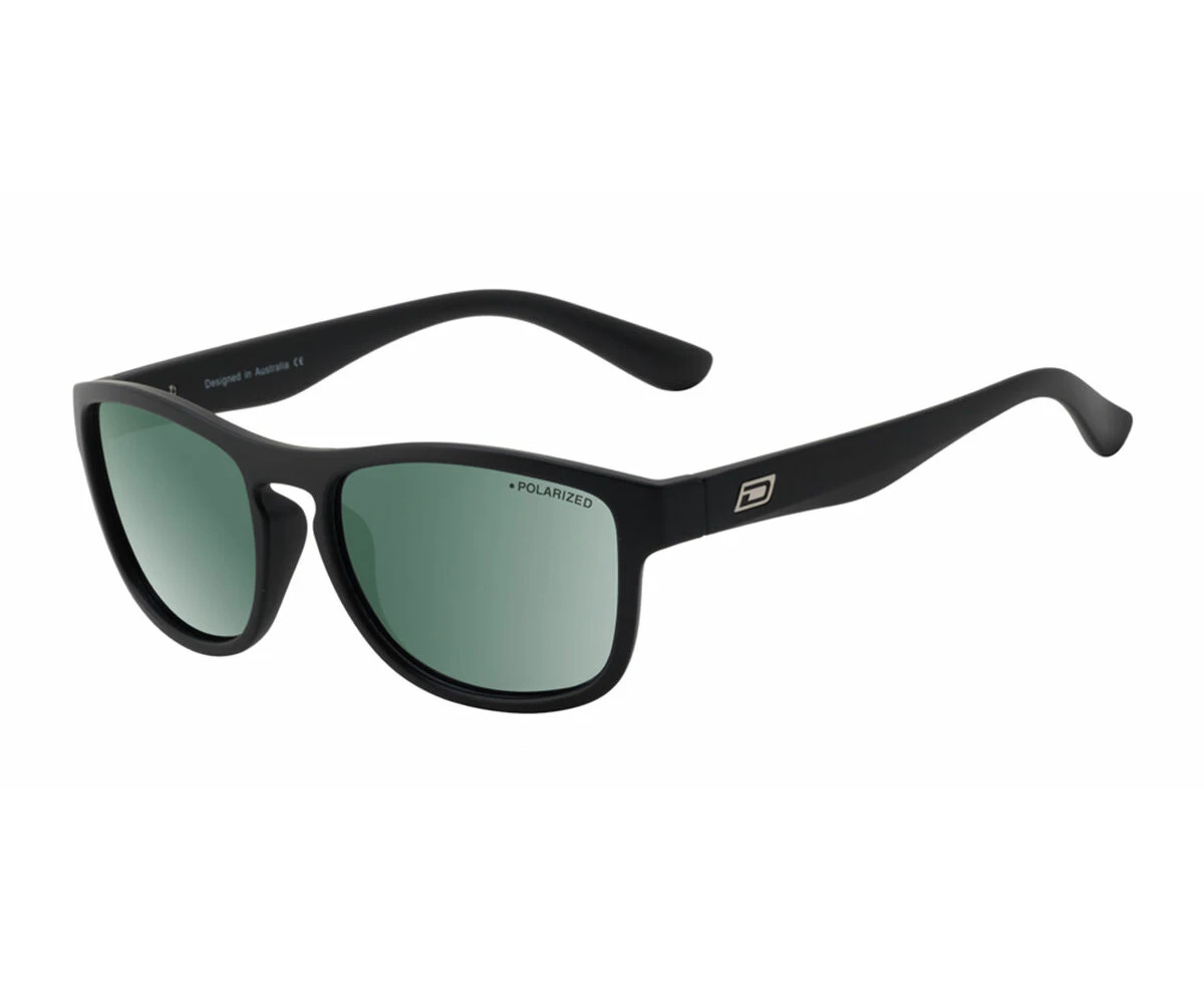 Dirty Dog Vendetta Satin Satin Black/green P52 Unisex Polarised Sunglasses 53593