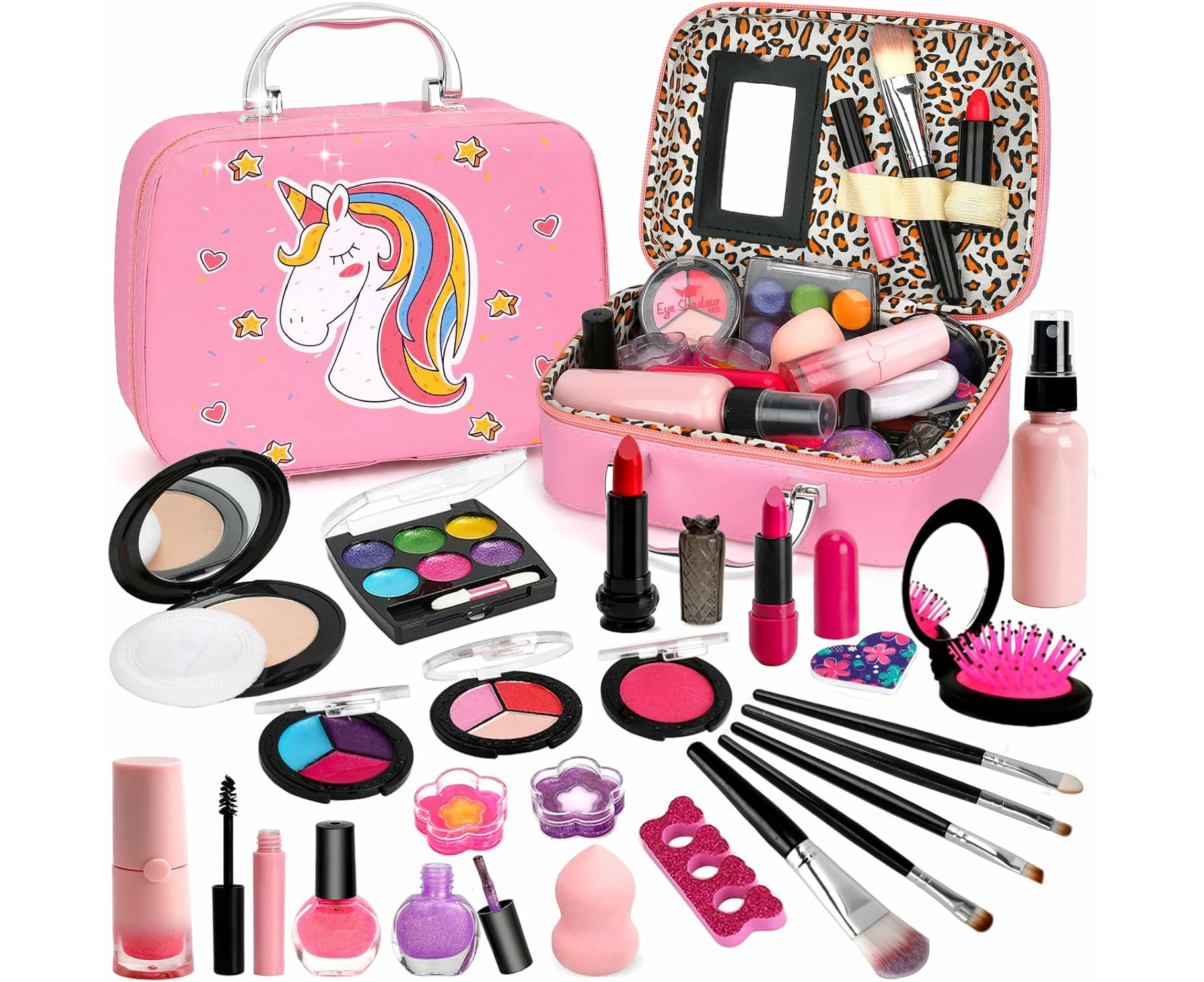 Kids Makeup Sets for Girls, Washable Girls Make Up Set Kids Toys, Real Childrens Make Up Set for Kids Princess, Christmas Birthday Gifts