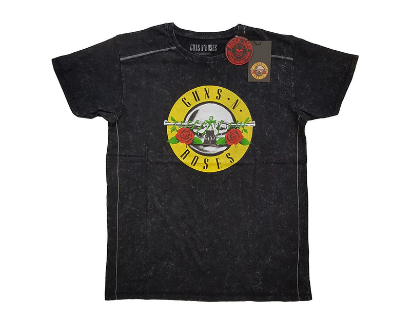 Guns N' Roses Snow Wash T-Shirt: Classic Logo - Black