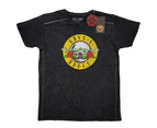 Guns N' Roses Snow Wash T-Shirt: Classic Logo - Black