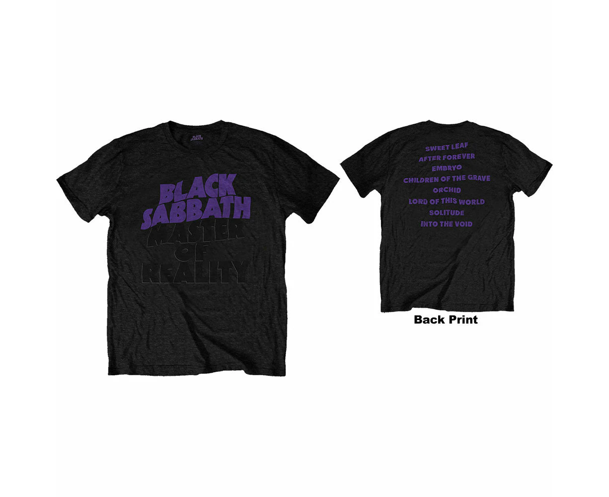 Sabbath T Shirt Masters Of Reality Album Band Logo  Official Mens - Black