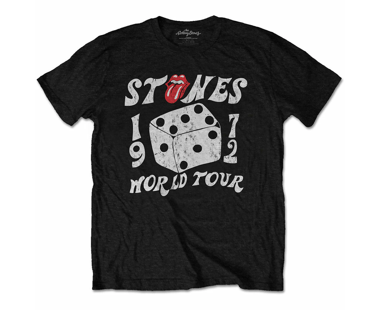 The Rolling Stones Dice World Tour Distressed Black Eco T-Shirt