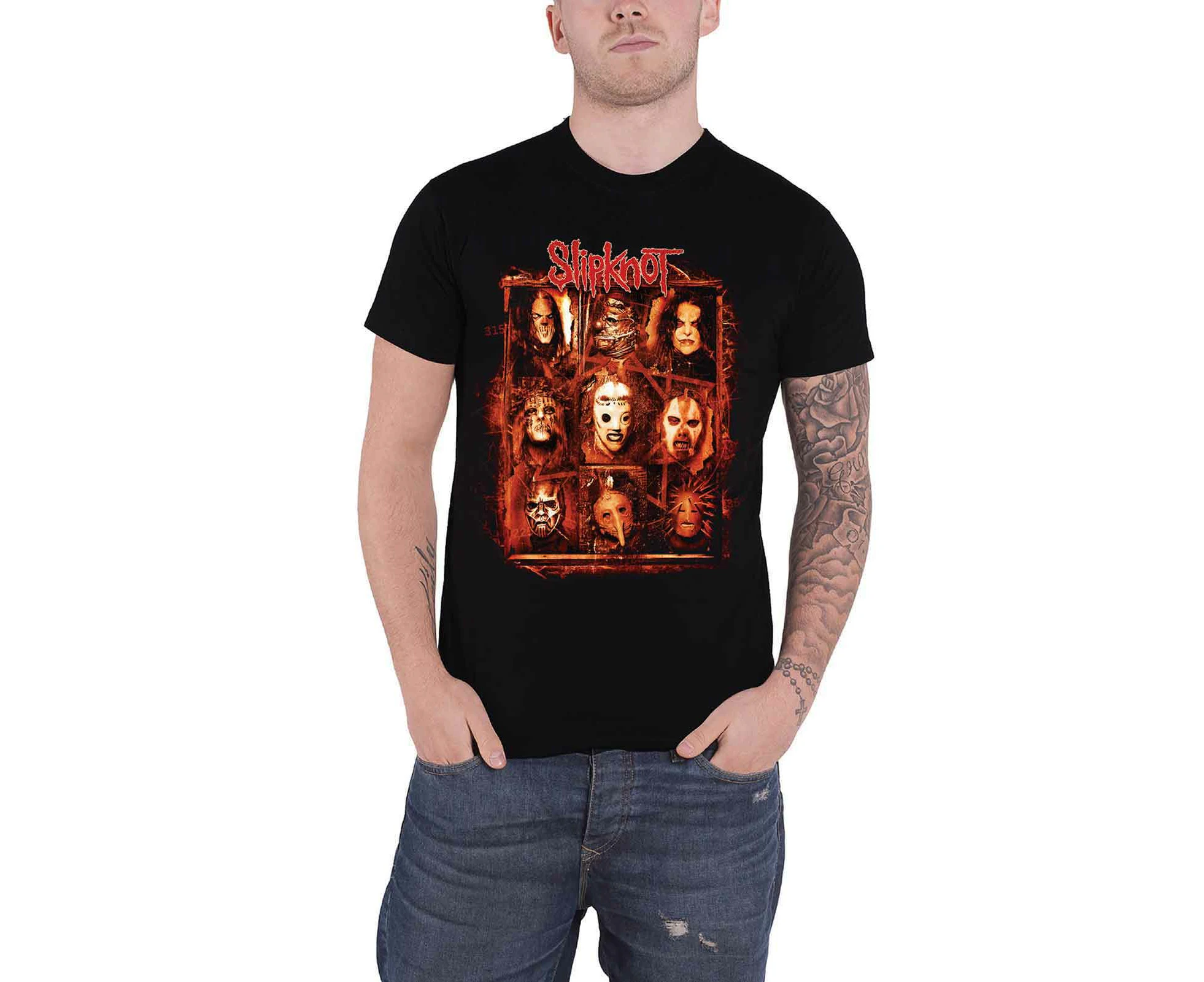 Slipknot T Shirt  Rusty Face Band Logo Official Mens