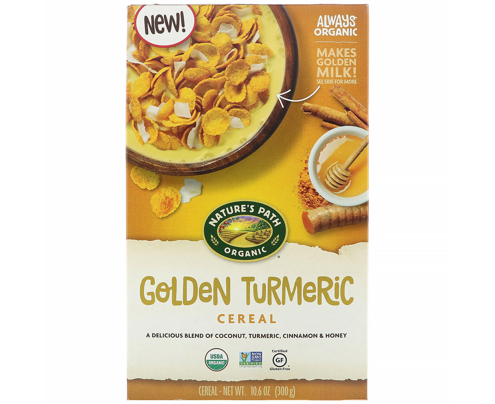 Nature's Path, Golden Turmeric Cereal, 10.6 oz (300 g)