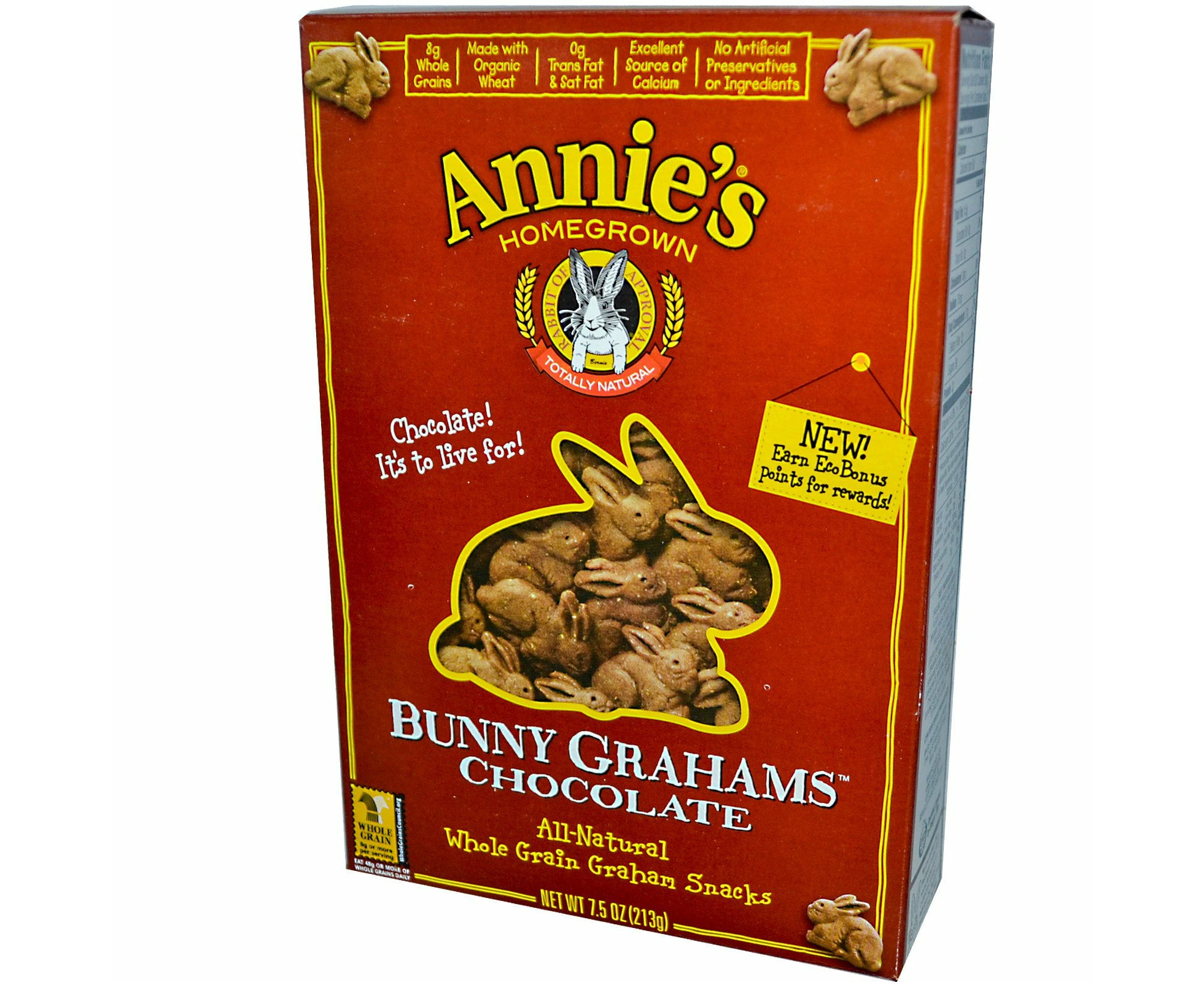 Annie's Homegrown, Bunny Grahams, Chocolate, 7.5 oz (213 g)