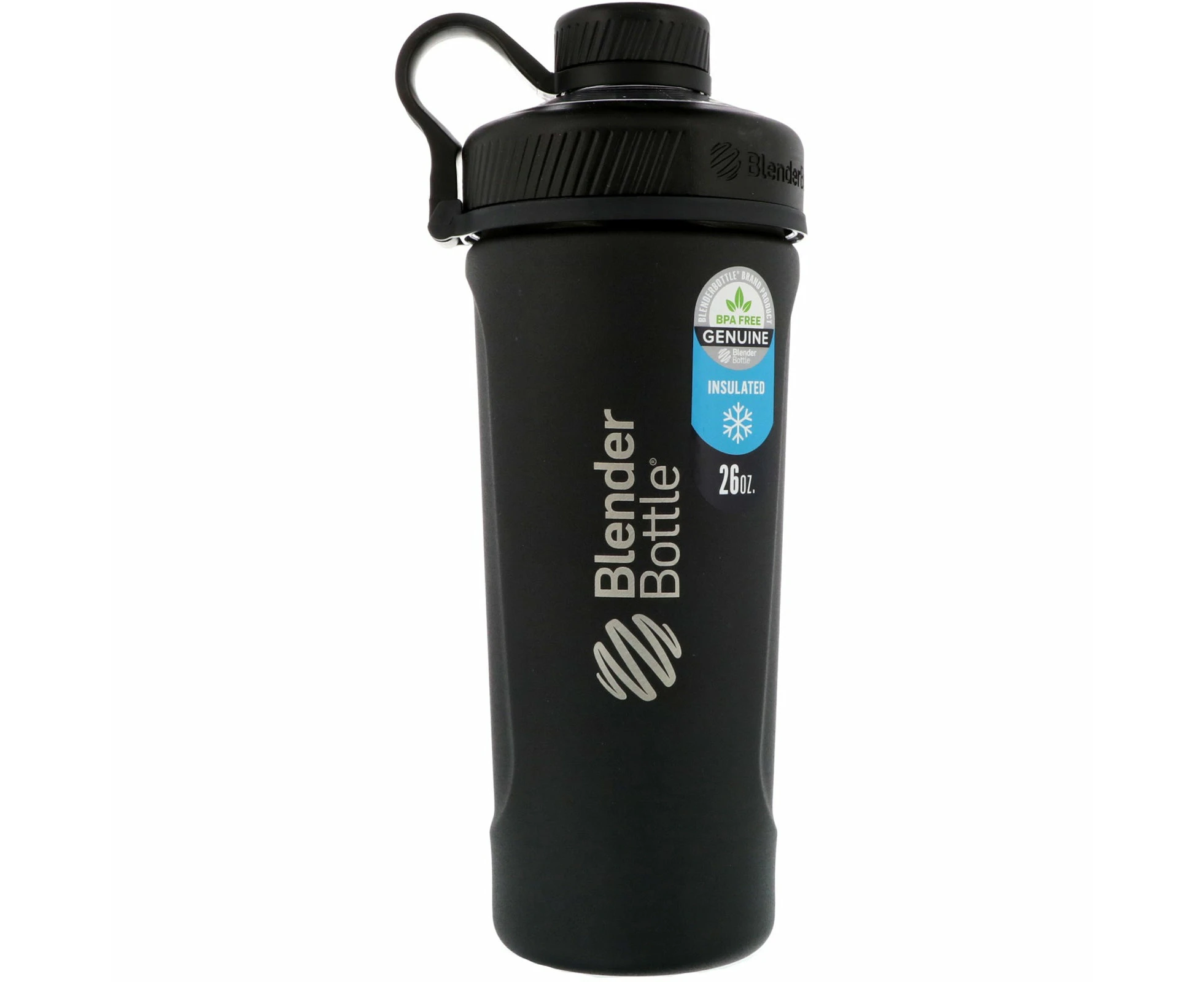 Blender Bottle, Blender Bottle Radian, Insulated Stainless Steel, Matte Black , 26 oz