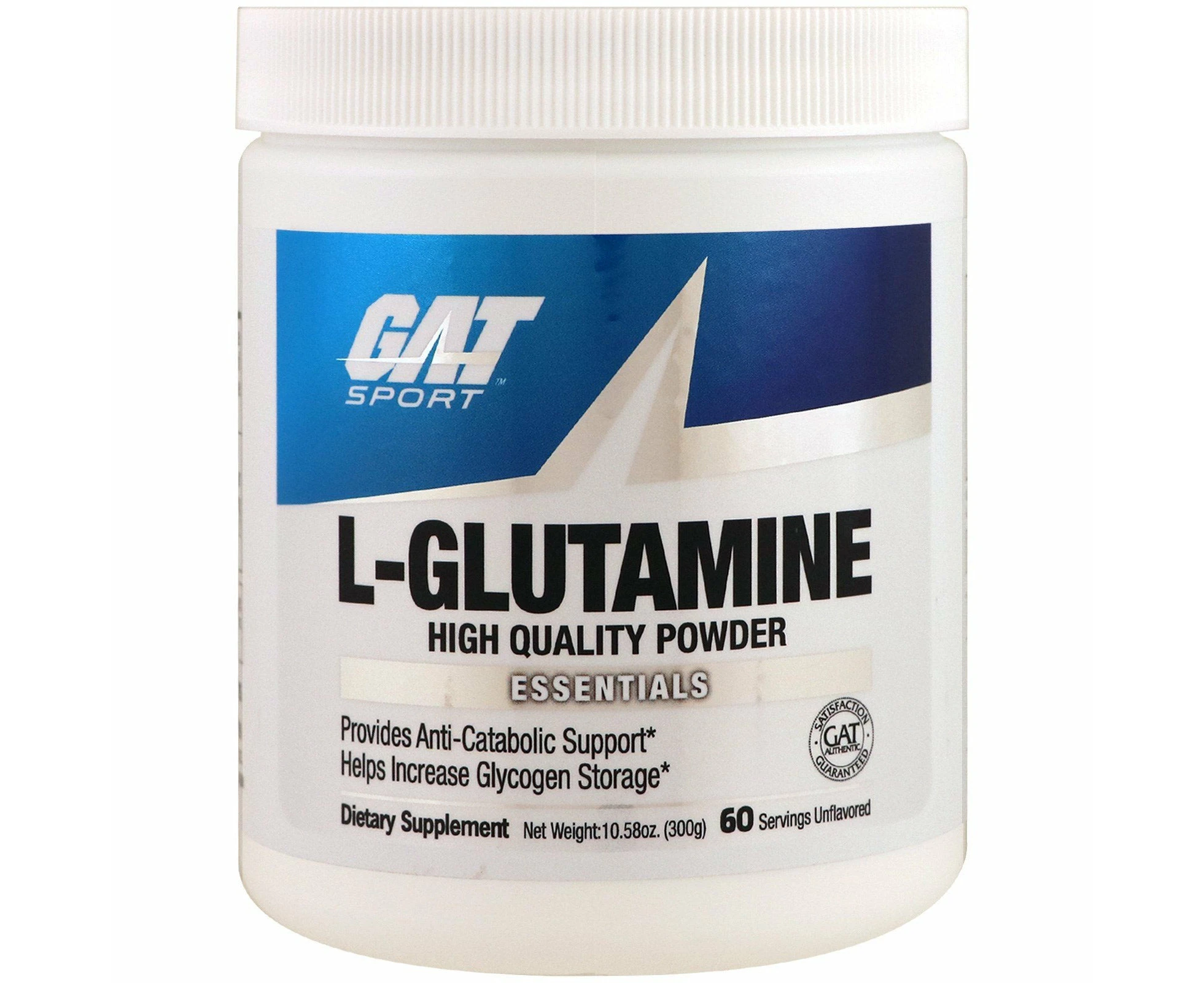 GAT, L-Glutamine, Unflavored, 10.58 oz (300 g)