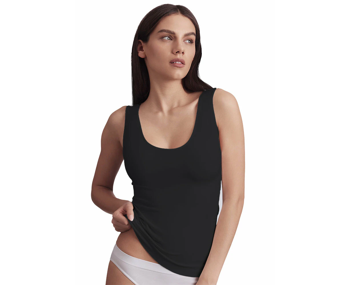 BELLISSIMA Seamless Tank Singlet PLUS Size - Black