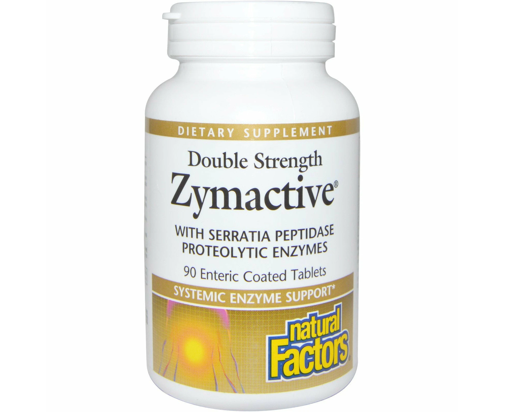 Natural Factors, Zymactive, Double Strength, 90 Enteric Coated Tablets