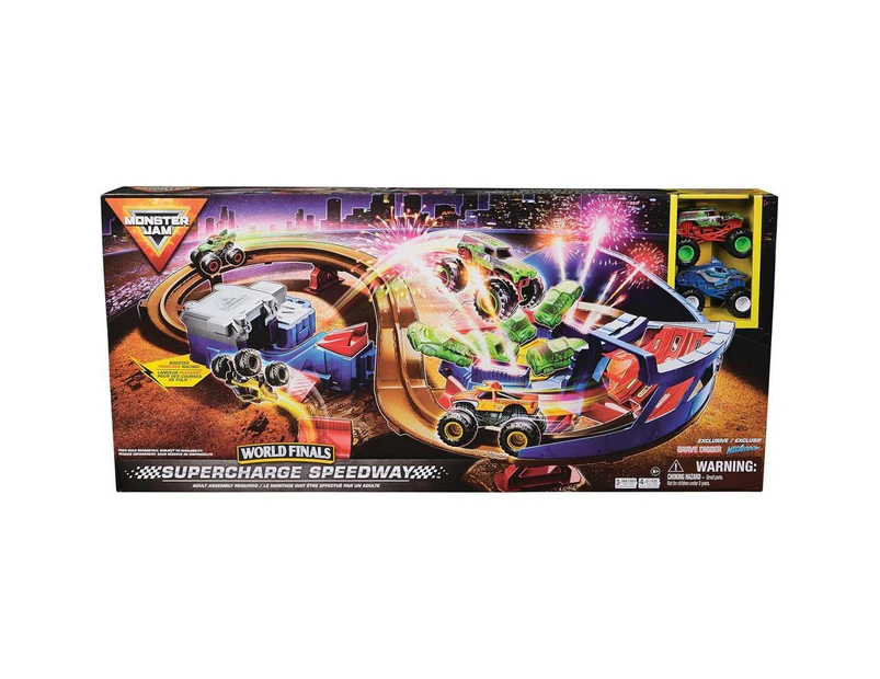 Monster Jam 1:64 Supercharge Speedway Playset