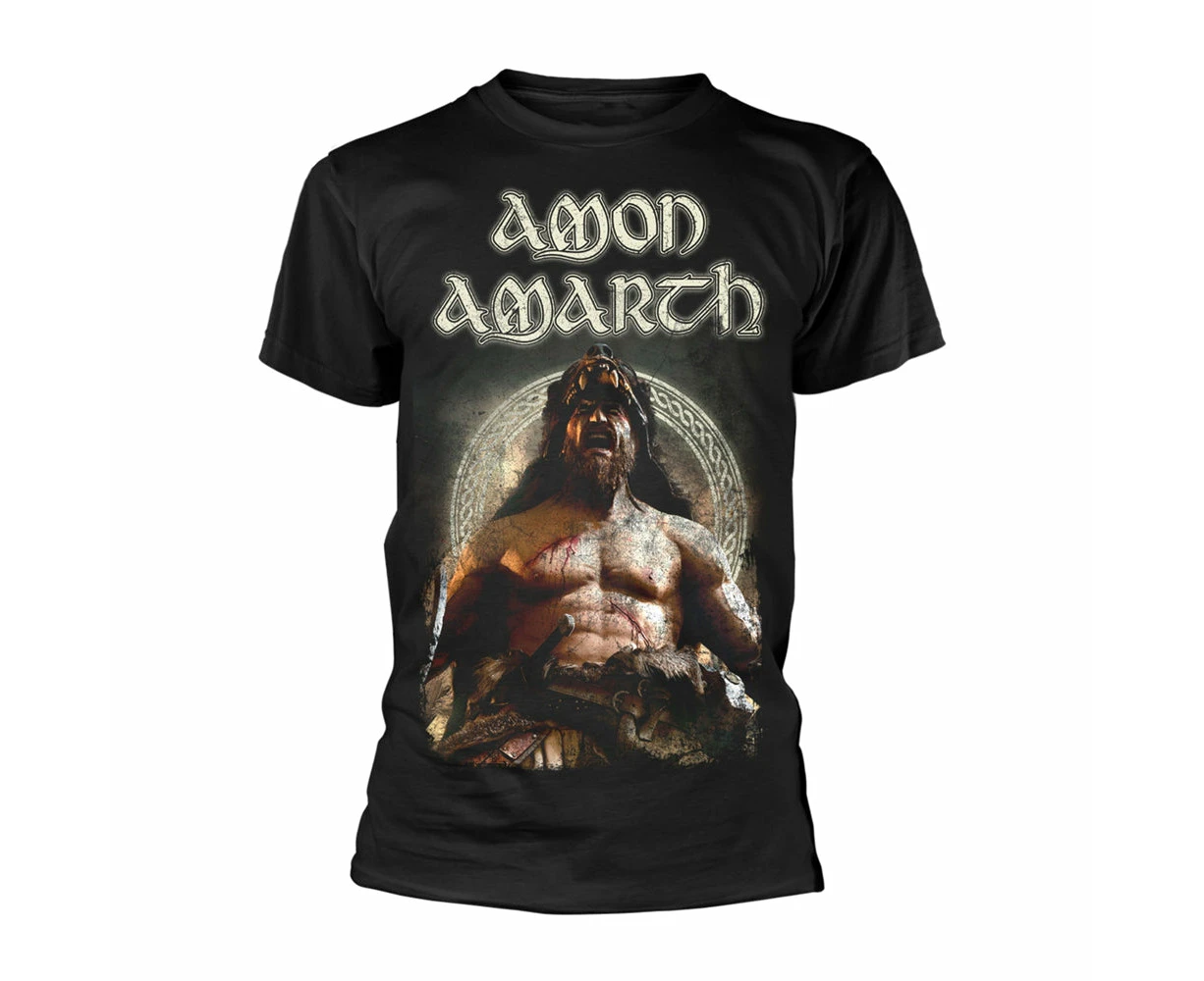 Amon Amarth T Shirt Berzerker Band Logo  Official Mens - Black