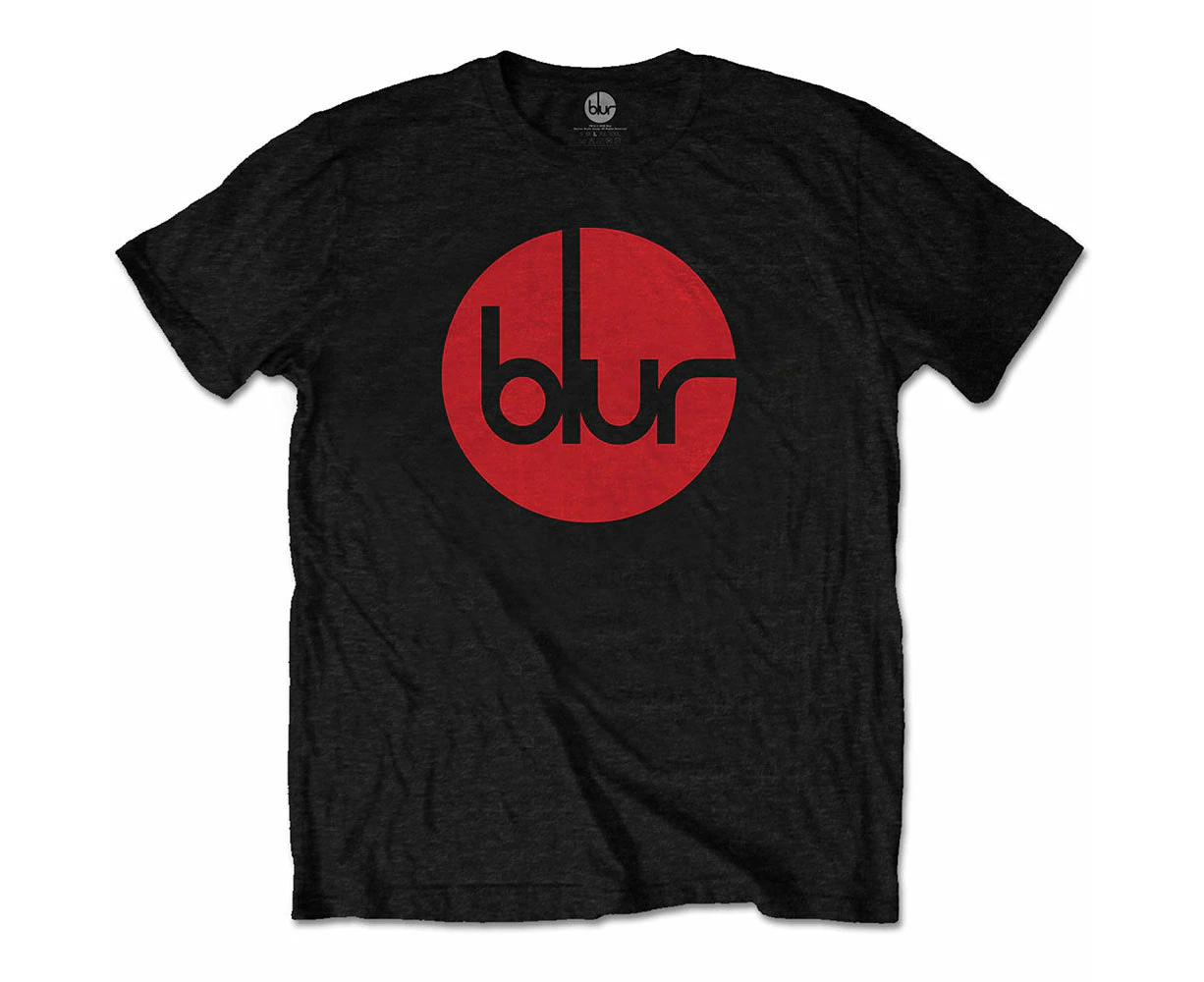 Blur T Shirt Circle Band Logo Britpop Park Life  Official Mens - Black