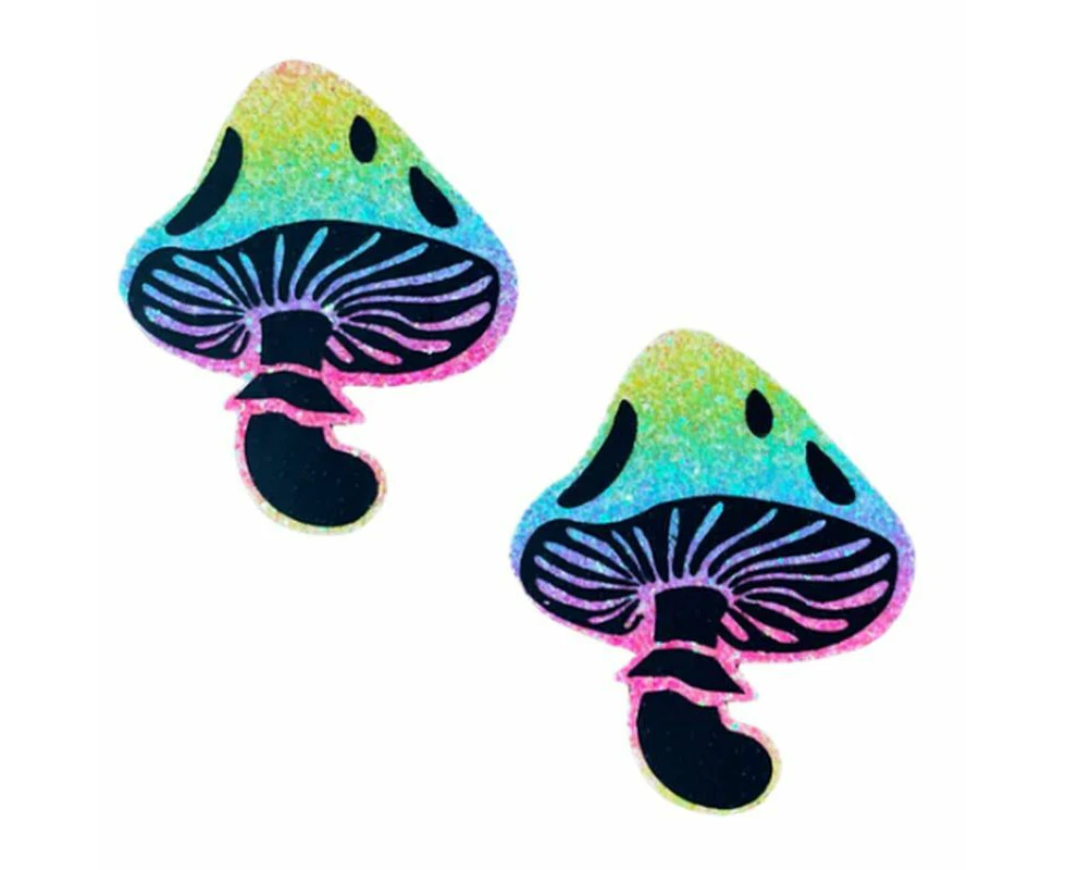 Rainbow Blacklight Glitter Toadstool Pasties