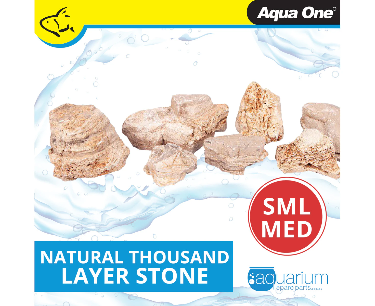 Aqua One Natural Thousand Layer Stone SML/MED (12296-SM)