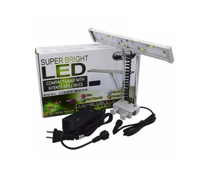 AquaZonic Super Bright Freshwater LED 23cm Clamp Lamp 12.48W