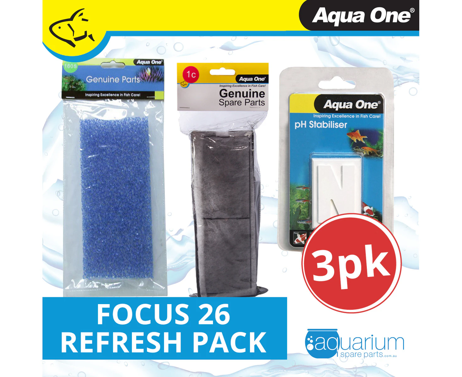 Aqua One Focus 36 Refresh Pack (3pk)