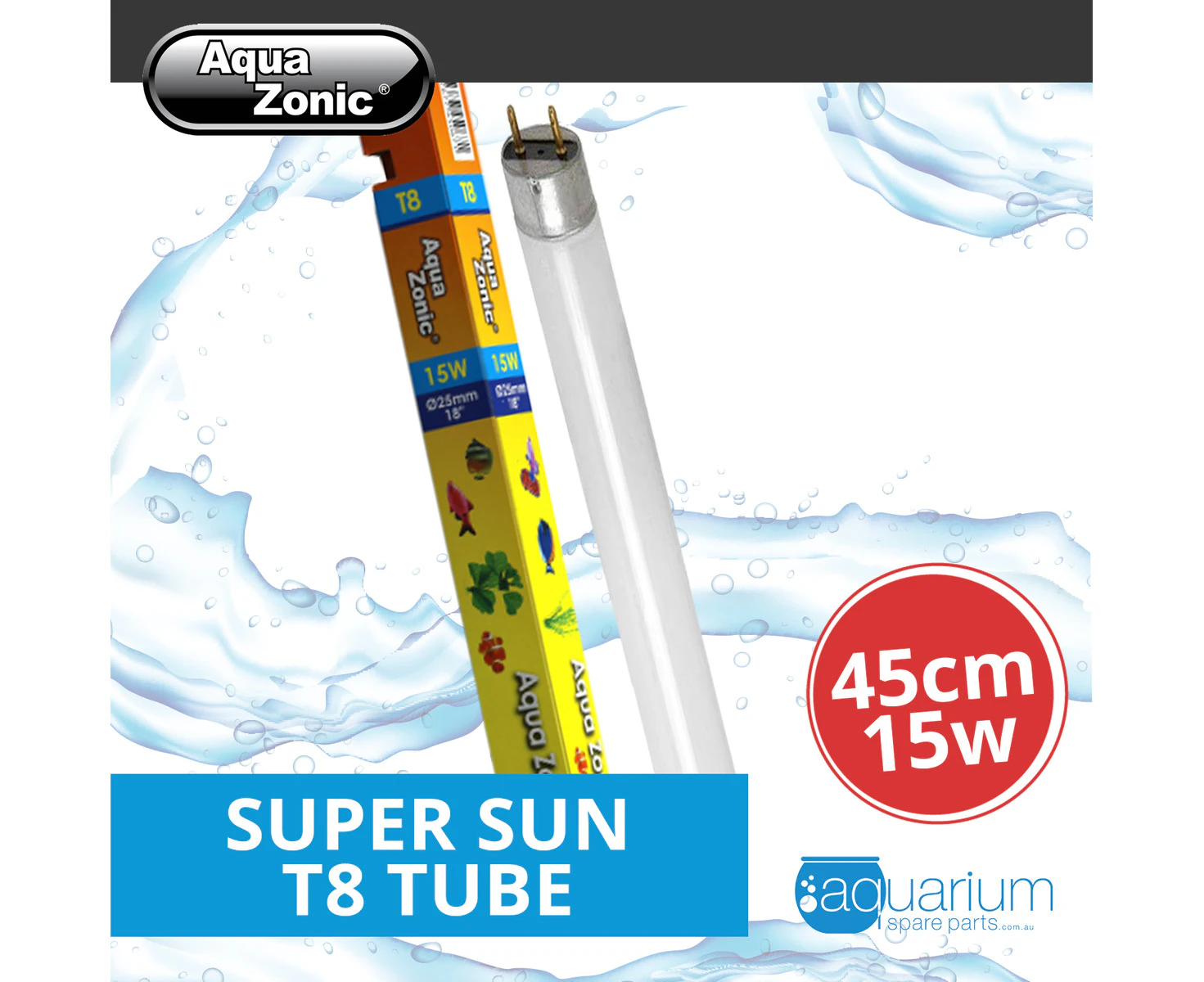 Aqua Zonic Super Sun T8 Tube 45cm 15w (AQZL11)