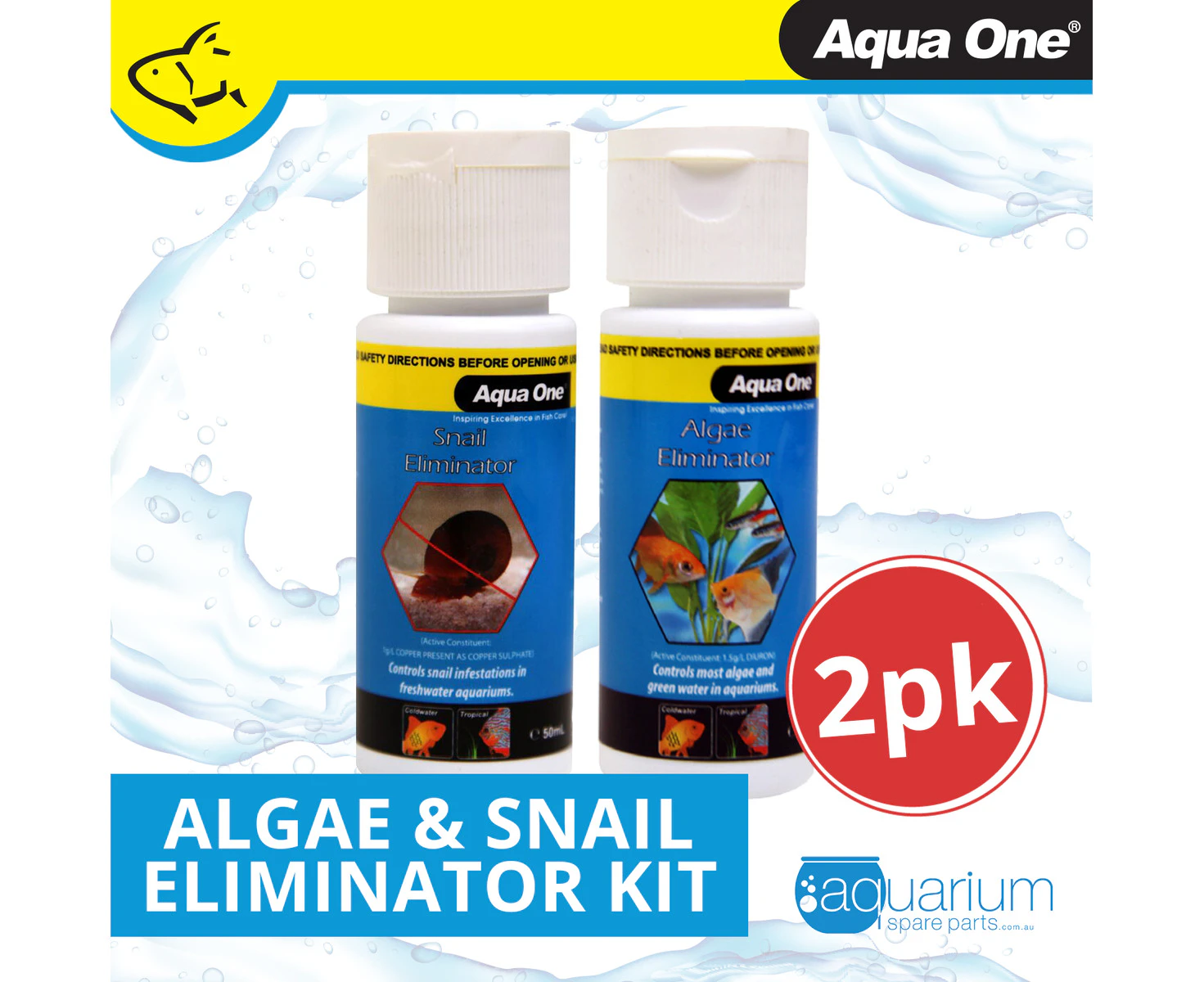 Aqua One Snail & Algae Eliminator Kit 50ml